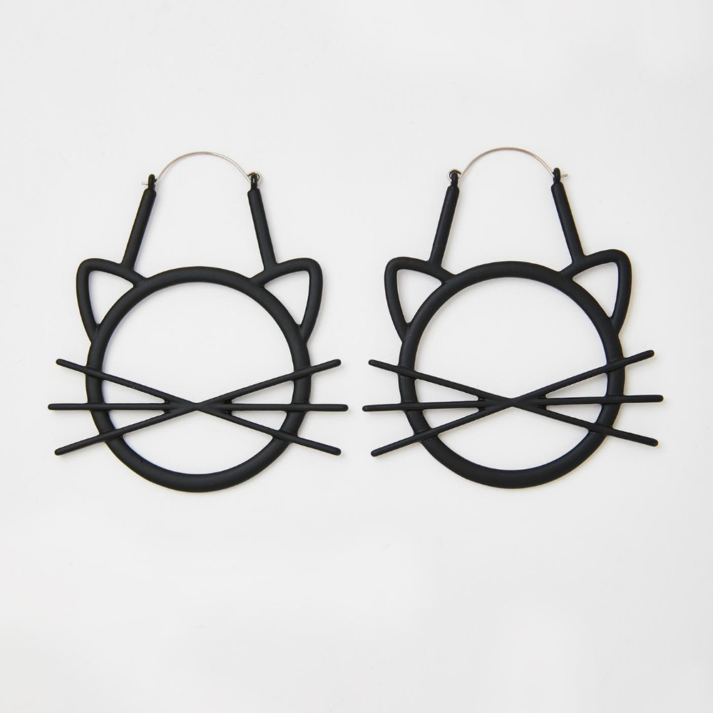 👾 Dolls Kill Black Kitty Earrings